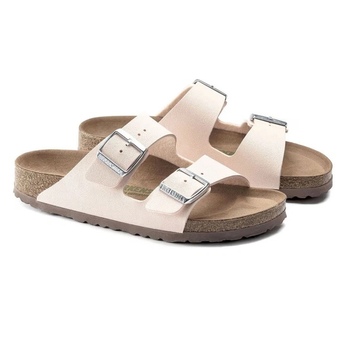 Klapki damskie Birkenstock Arizona BS birko-flor vegan jasno różowe r. 41