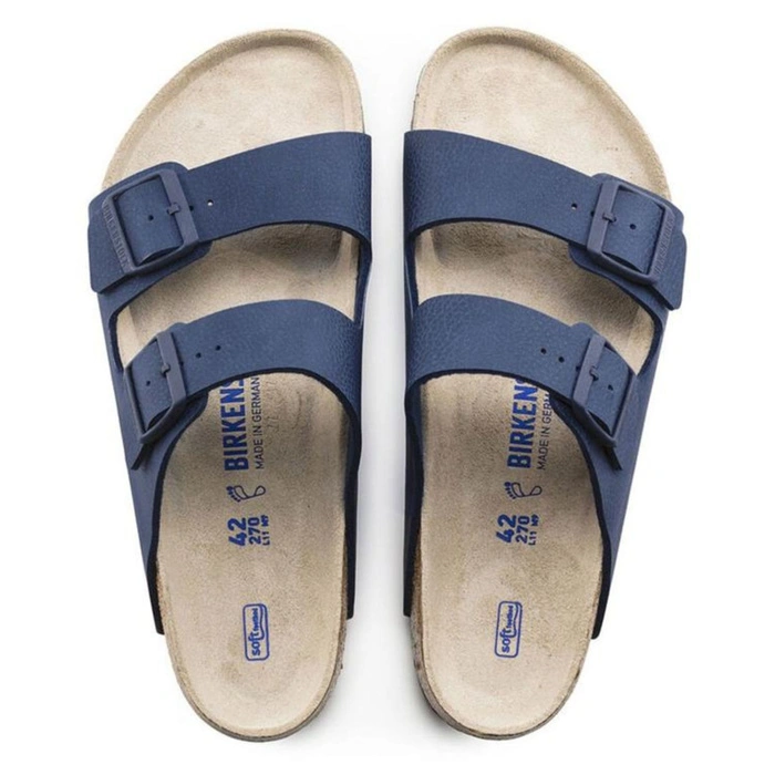 Klapki męskie Birkenstock Arizona regular z miękką wkładką granatowe r. 45