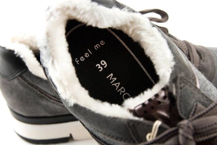 Buty damskie Marco Tozzi sneakersy skórzane szare r. 39