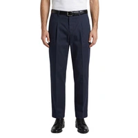 Spodnie męskie Tommy Hilfiger Flex Solid Tapered eleganckie granatowe r. M
