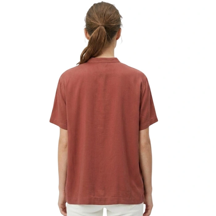 Koszula damska Zara luźna z krótkim rękawem brązowa r. XL
