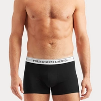 Bokserki męskie Polo Ralph Lauren 3-pak czarne z białą gumką r. XL 