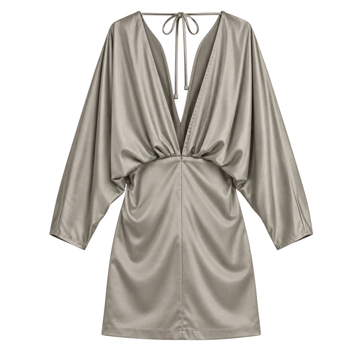 Sukienka damska ZARA mini elegancka szara z podszewką r. M