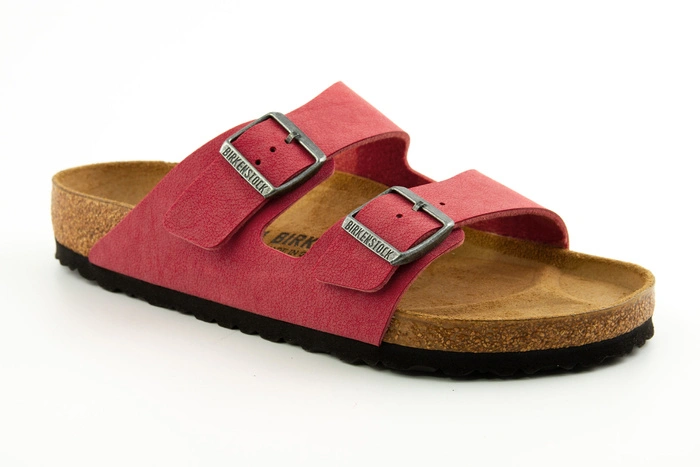 Klapki męskie Birkenstock Arizona BS regular skórzane bordowe r. 42