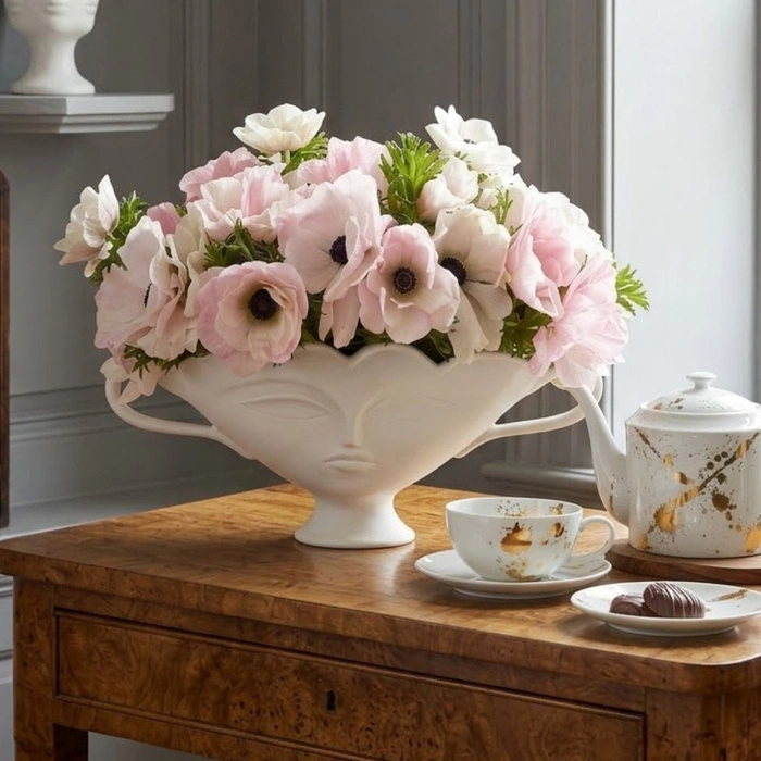 Waza porcelanowa Jonathan Adler Giuliette biała 39 cm