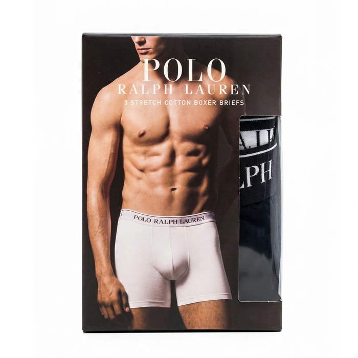 Bokserki męskie Polo Ralph Lauren 3-pak czarne bawełniane r. XL