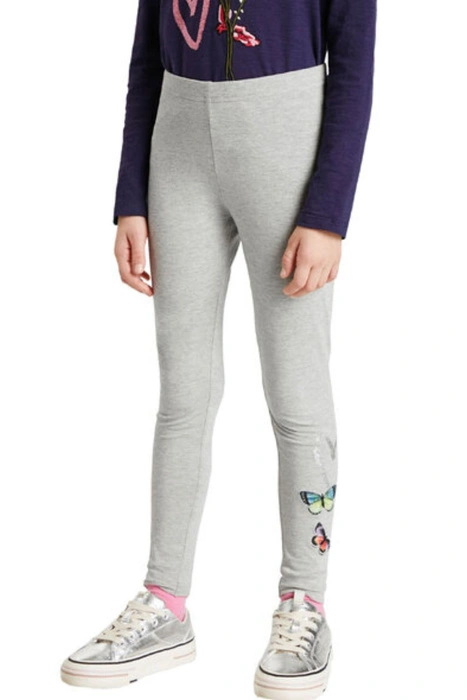 Legginsy dziewczęce Desigual Teo szare w motylki r. 98