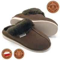 Kapcie damskie IRE SHOES ze skóry owczej naturalny kożuch futro ciepłe ręcznie szyte r. 38