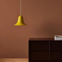 Lampa sufitowa Verpan Pantop wisząca metalowa żółta Ø23