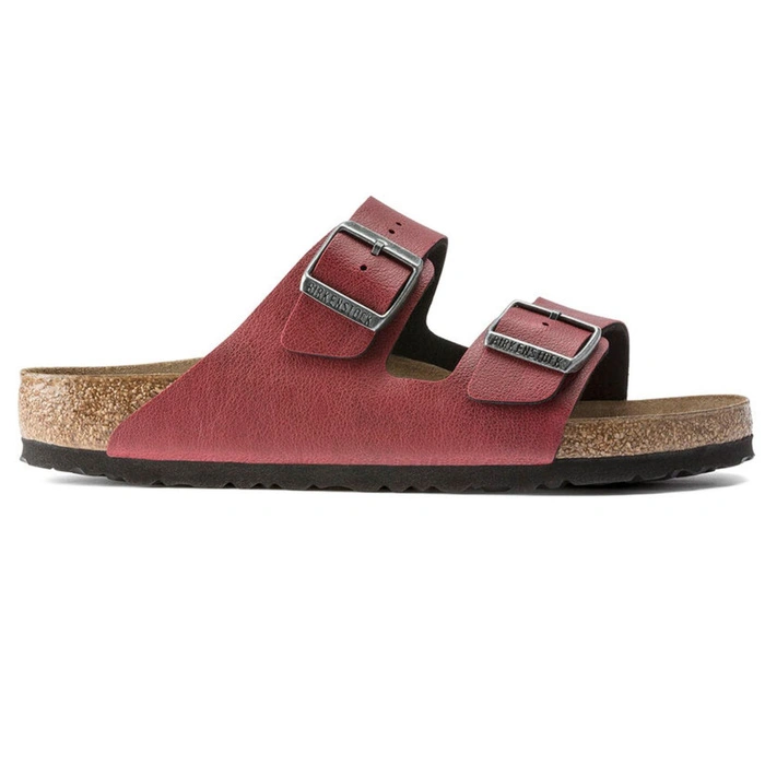 Klapki damskie Birkenstock Arizona BS skórzane birko-flor bordowe r. 43