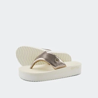 Klapki damskie Flip Flop Comfy Paddy japonki metaliczne na platformie