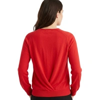 Sweter damski Stefanel czerwony rozpinany z kieszonkami r. S