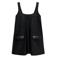 Sukienka damska Zara mini czarna imitacja skóry r. XS