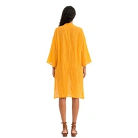 Narzutka damska Zara plażowa żółta kimono wiązana r. S/M