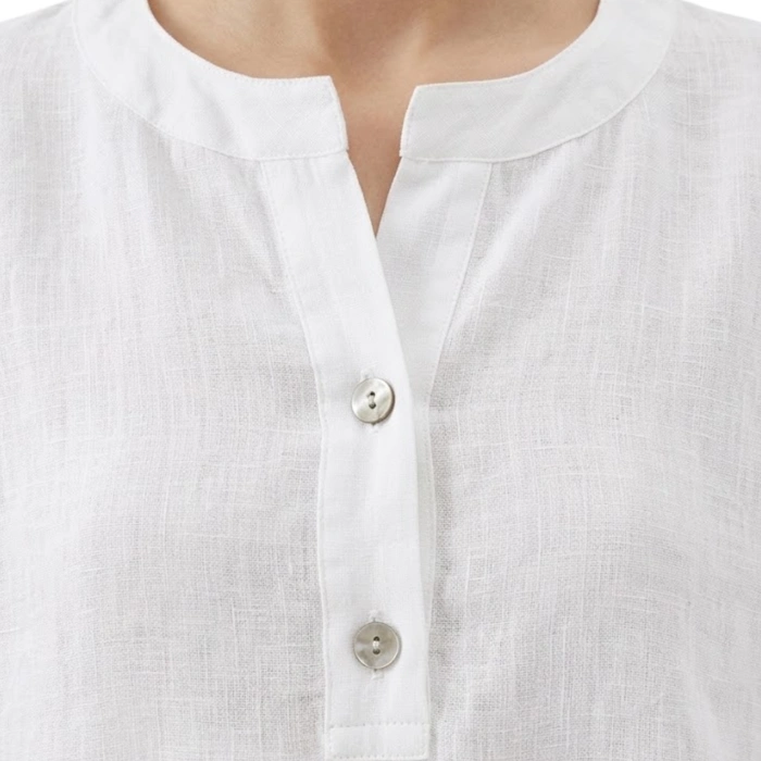 Bluzka damska Zara biała lniana letnia oversize