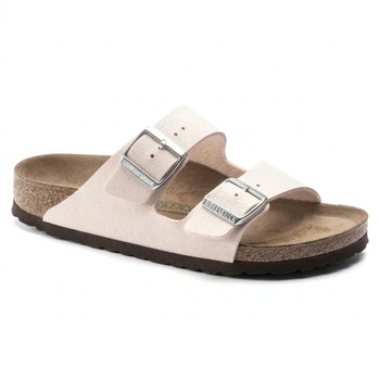 Klapki damskie Birkenstock Arizona BS birko-flor vegan jasno różowe r. 36