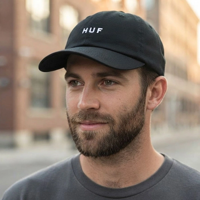 Czapka z daszkiem męska HUF Essentials Og snapback bawełniana czarna