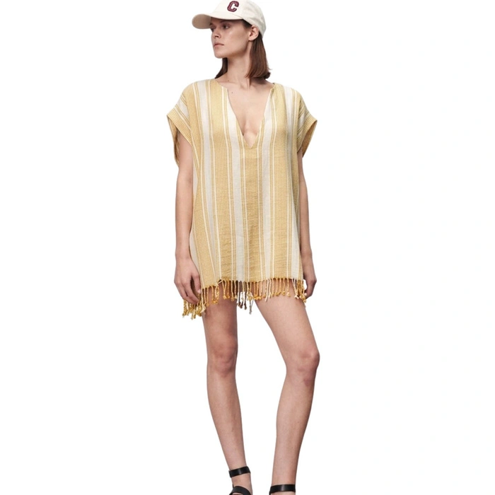 Poncho damskie Zara letnie narzutka w paski