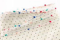 Szalik unisex Paul Smith Knot Pin Dot bawełniany jedwabny ecru w kropki