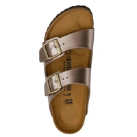 Klapki damskie Birkenstock Arizona BS skórzane metaliczne brązowe r. 37
