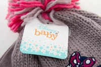 Komplet czapka rękawiczki Disney Minnie dla dziewczynki zimowy szaro różowa r. 48