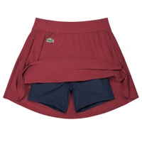 Spódnica damska Lacoste tenisowa z podszytymi spodenkami bordowa r. 38