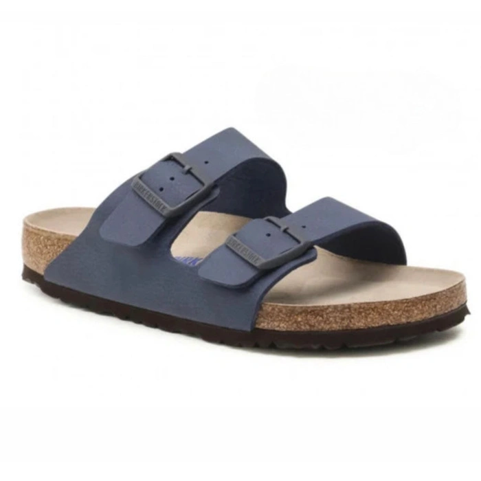 Klapki męskie Birkenstock Arizona regular z miękką wkładką granatowe r. 43