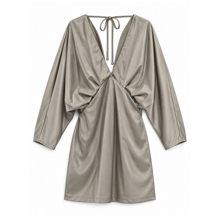 Sukienka damska ZARA mini elegancka szara z podszewką r. M