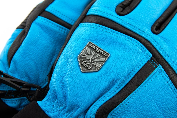 Rękawice męskie Level Off Piste skórzane narciarskie niebieskie r. S/M
