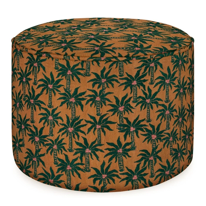 Luksusowa pufa Palais Laura Moss & Caramel 45 x 45 cm