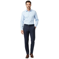 Spodnie męskie Calvin Klein Stretch Wool garniturowe wełniane granatowe