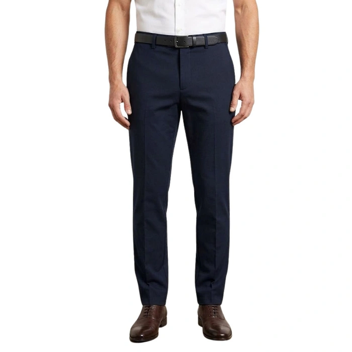 Spodnie męskie Calvin Klein garniturowe wełniane w kant slim fit r. M