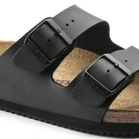 Klapki damskie Birkenstock Arizona Prof skórzane Birko-Flor czarne r. 36