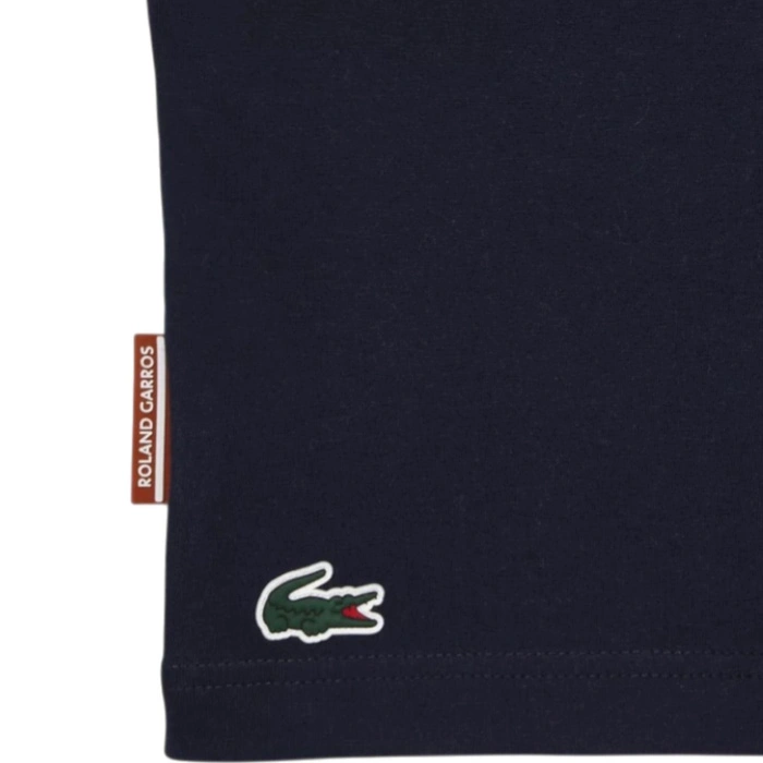 Koszulka unisex Lacoste x Roland Garros t-shirt granatowy r. XXS
