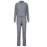 Kombinezon damski Pepe Jeans Cara granatowy w paski koszulowy fason