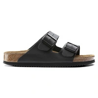 Klapki damskie Birkenstock Arizona Prof skórzane Birko-Flor czarne r. 36