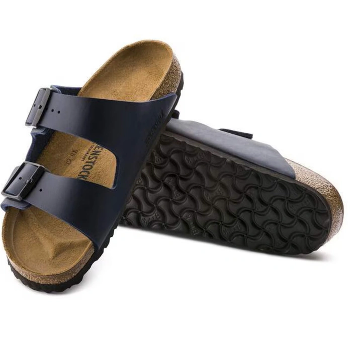 Klapki męskie Birkenstock Arizona BS profilowane granatowe r. 45
