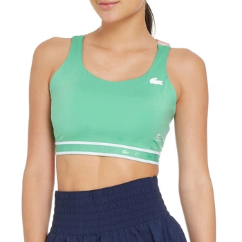 Top sportowy Lacoste Sport zielony z krzyżującymi ramiączkami r. XS