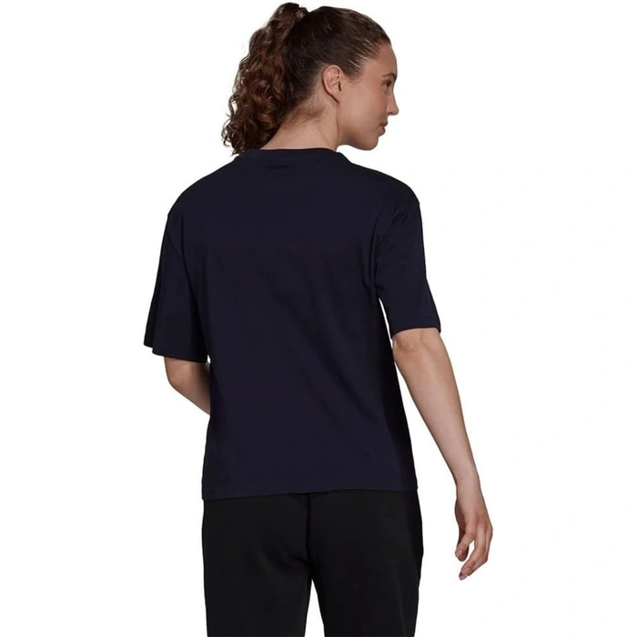 Koszulka damska Adidas Soft Floral bawełniana granatowa t-shirt r. XS