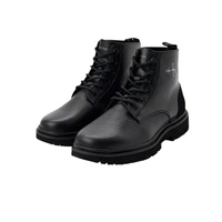 Buty damskie Calvin Klein Jeans Eva Boot Mid Lace Up trepy skórzane czarne r. 38