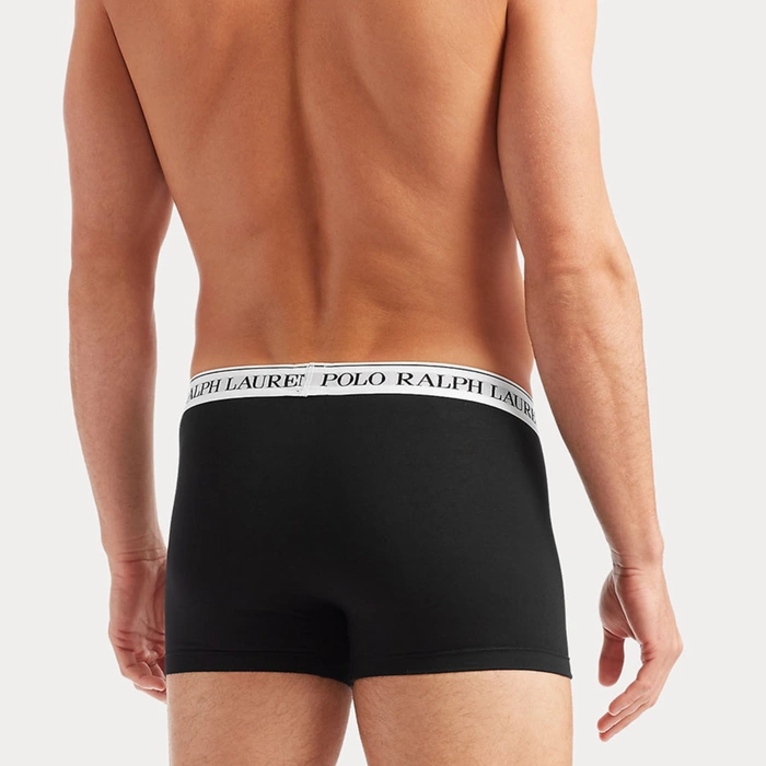 Bokserki męskie Polo Ralph Lauren 3-pak czarne z białą gumką r. XL